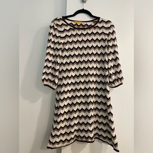 Alice & Olivia Chevron Patterned Dress, fall vintage inspired vibes